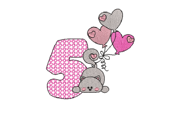 A Professional’s Review: The Number 5 Cat Sketch Embroidery Design