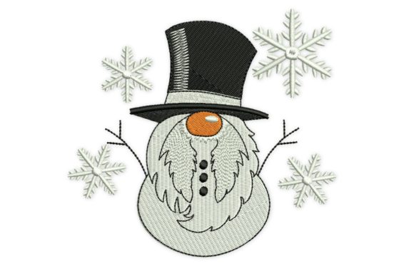 A Snowman Gnome Embroidery Design for Winter Sales