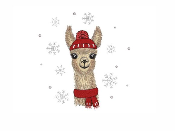 Christmas Lama: A Festive, Heart-Melting Embroidery Staple