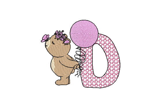 D Girl Teddy: A Sketch-Style Embroidery Design for Handmade Markets