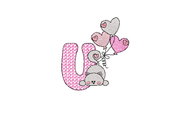 Letter U Cat Sketch: A Review for Branded Embroidery Projects