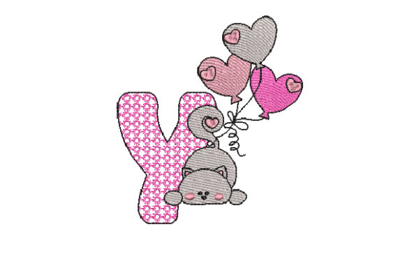 Letter Y Cat Sketch