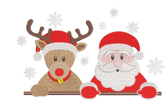 Santa and Deer Embroidery Review